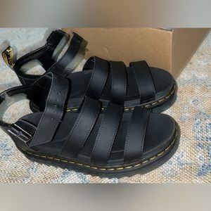 Dr Marten Blaire Hydro Leather Strap Sandals